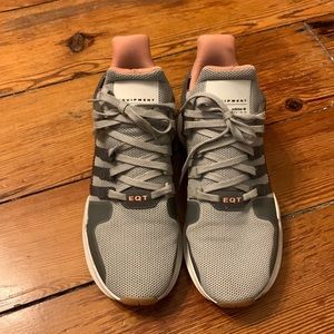 Grey Pink & White Adidas Sneakers